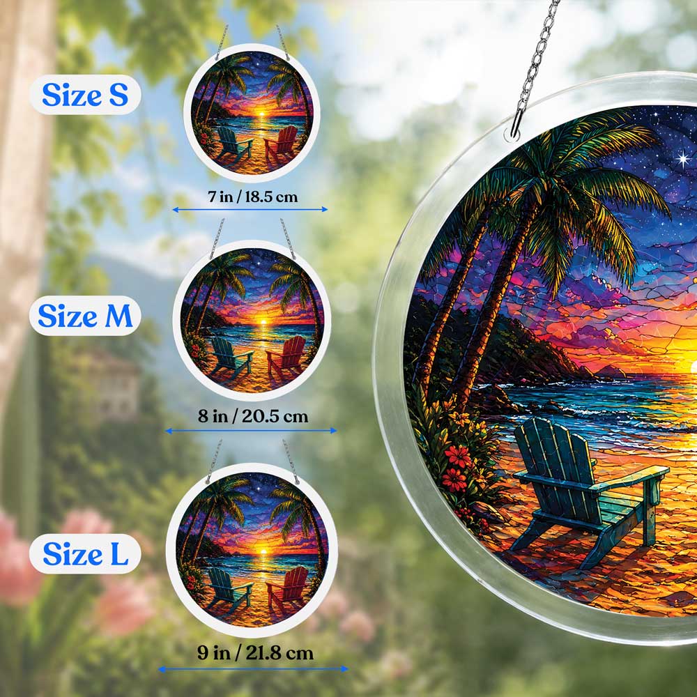 Acrylic Jigsaw Puzzle Suncatcher - Paradise View - Image 3