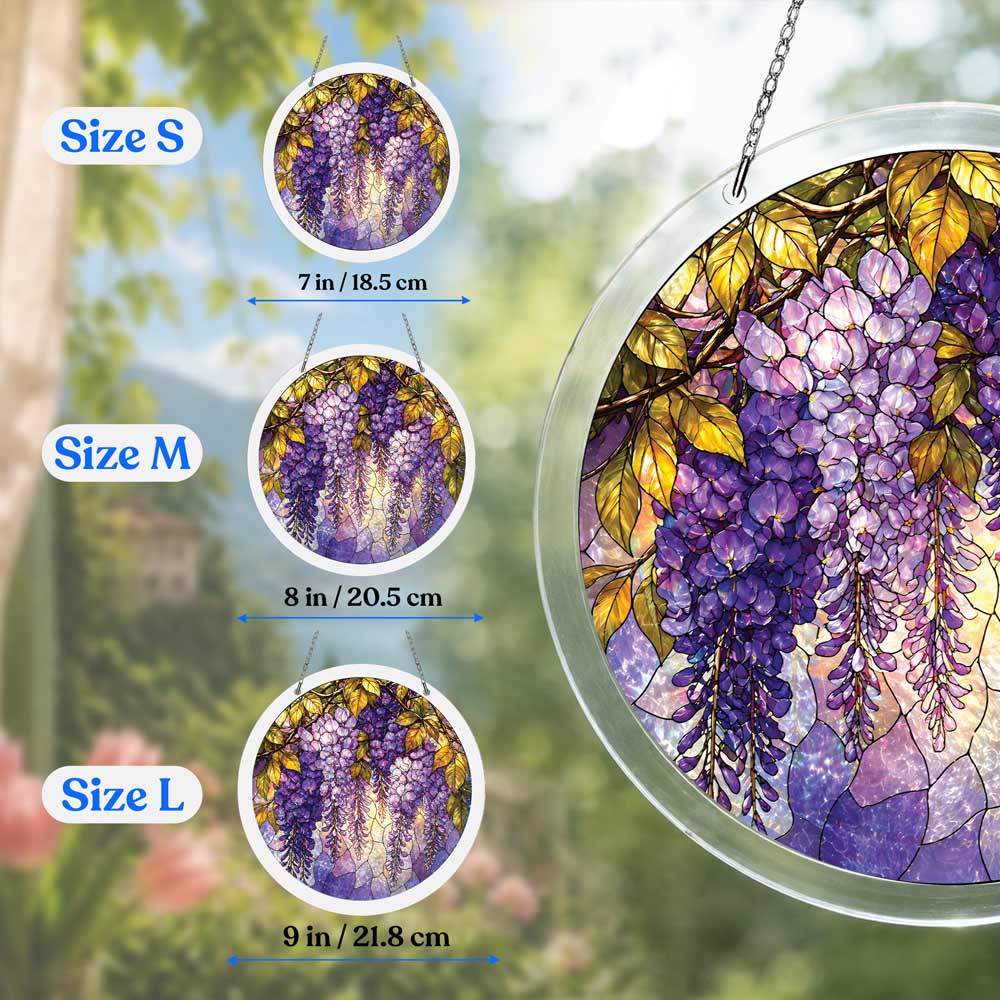 Acrylic Jigsaw Puzzle Suncatcher - Purple Cascade - Image 3