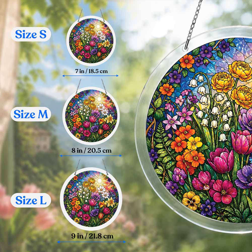Acrylic Jigsaw Puzzle Suncatcher - Spring Garden - Image 3