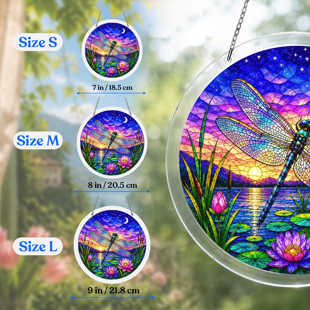 Acrylic Jigsaw Puzzle Suncatcher - Twilight Dragonfly - Image 3