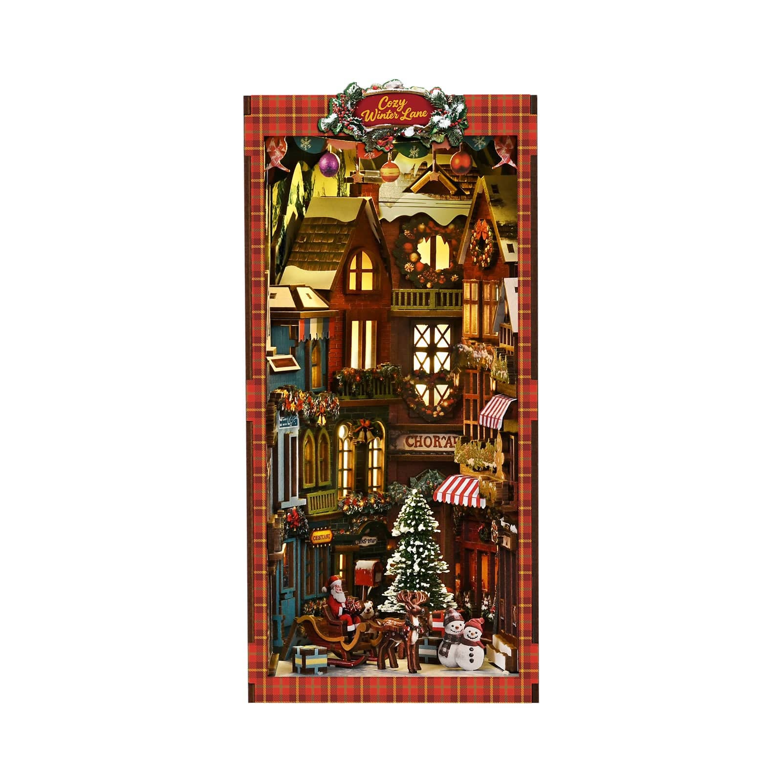 Christmas Street Corner - DIY Book Nook Kit - Image 3