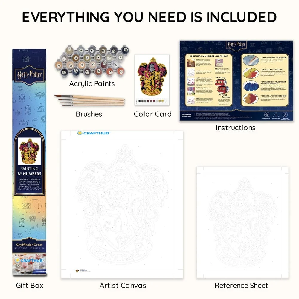 Gryffindor Crest - Paint By Numbers Kit - Image 4