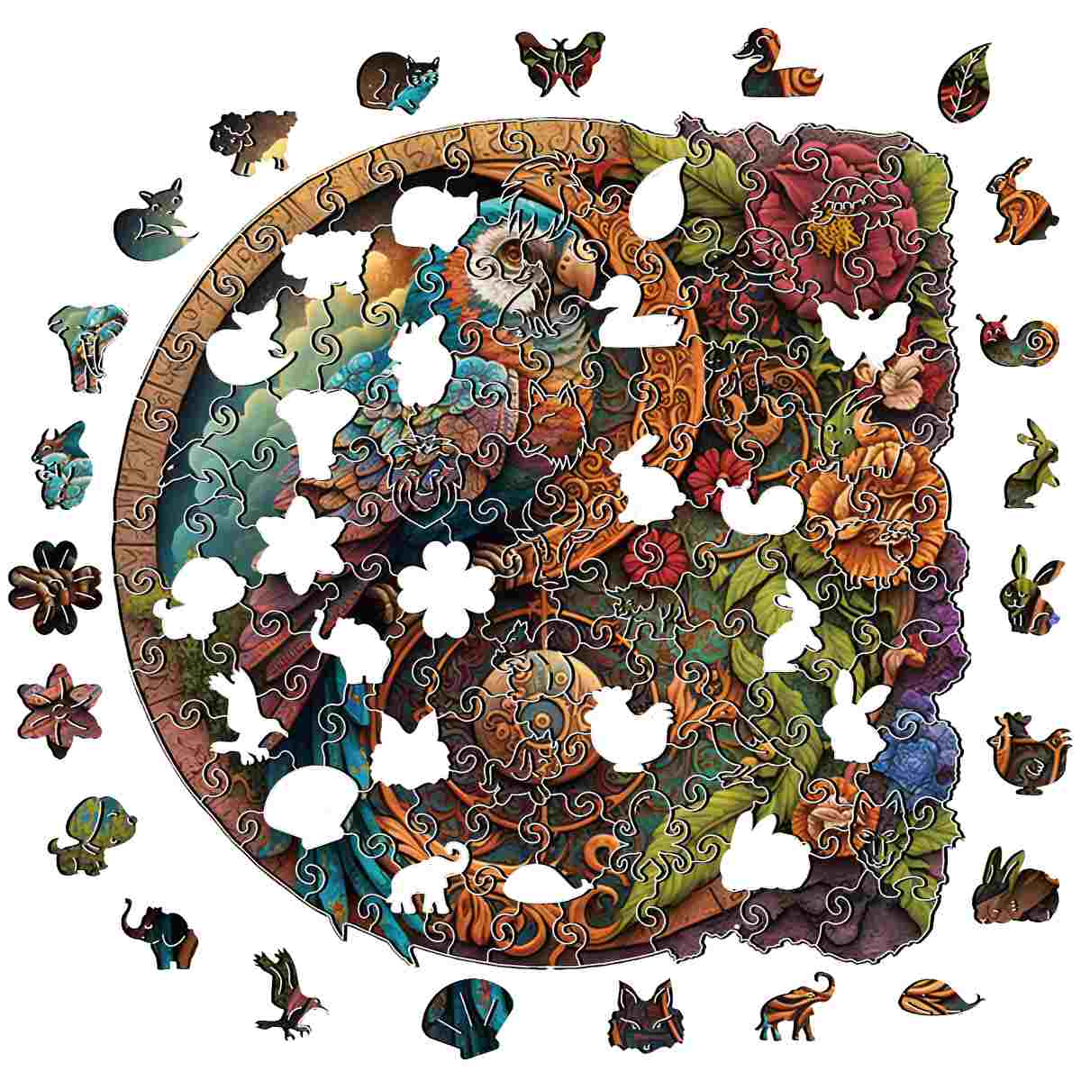 Parrot Yin Yang - Jigsaw Puzzle - Image 2
