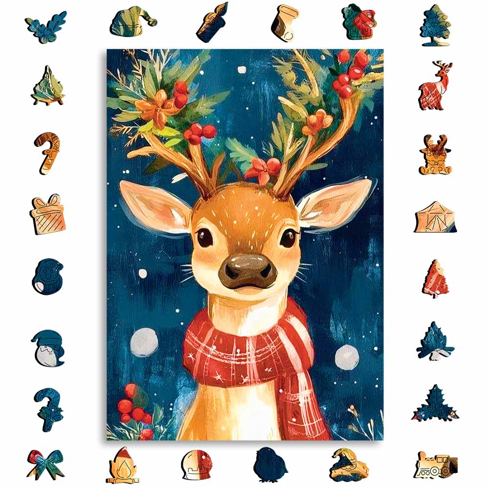 Winter Deer - Jigsaw Puzzle - Image 3